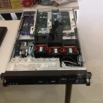 A computer hard drive on a table
