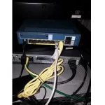 An image of cable plugged into server