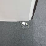 A bundle of wires on the floor