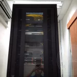 A computer server in a small room